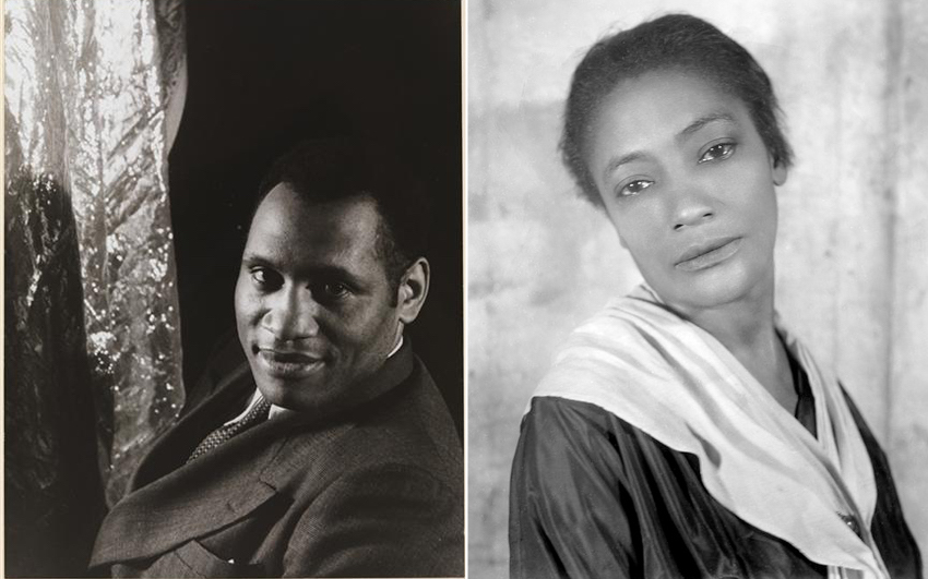 Paul Robeson head shot, Rose McClendon head shot